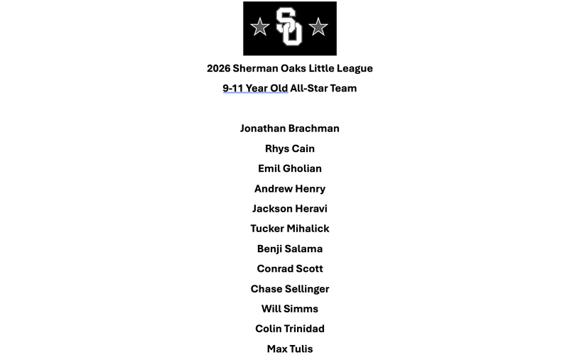 Congrats to our 2026 SOLL 9-11 Year Old All Stars!